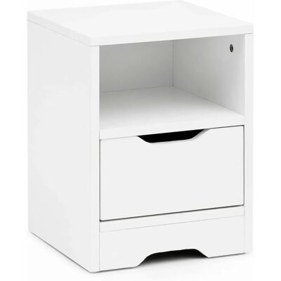 Comodino bianco Wohnling - Mobili moderni 31x43x31cm Comodino bianco Wohnling - Mobili moderni 31x43x31cm