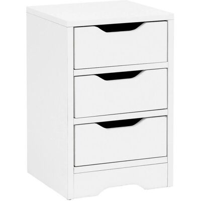 Comodino Bianco Wohnling 31x49x31 cm - Comodino Comodino Bianco Wohnling 31x49x31 cm - Comodino