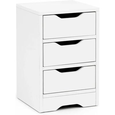 Comodino Bianco Wohnling 31x49x31 cm - Comodino Comodino Bianco Wohnling 31x49x31 cm - Comodino