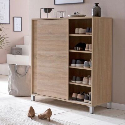 Armoire à chaussures Wohnling Sonoma - 4 étagères, 100x37,5x108 cm - Publicité Armoire à chaussures Wohnling Sonoma - 4 étagères, 100x37,5x108 cm - Publicité