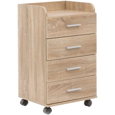 Wohling Sonoma-eiche 4-Drawer Rollcontainer - Büromöbel Wohling Sonoma-eiche 4-Drawer Rollcontainer - Büromöbel