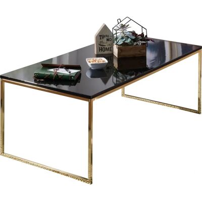 Tavolino Wohnling - Metallo e Legno Design Nero e Oro Tavolino Wohnling - Metallo e Legno Design Nero e Oro