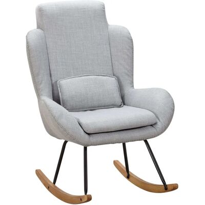 Wohnling Modell CAPRI - Relaxsessel, Grau, Holz, Stoff Wohnling Modell CAPRI - Relaxsessel, Grau, Holz, Stoff