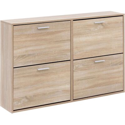 Wohnling Moderne Eikenhouten Schoenschrank - 4 Planken Wohnling Moderne Eikenhouten Schoenschrank - 4 Planken