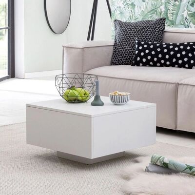 Wohnling Weißer Couchtisch - 60x60cm Elegantes Modernes Design Wohnling Weißer Couchtisch - 60x60cm Elegantes Modernes Design