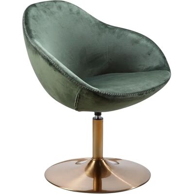 Sedia Lounge Wohnling SIRAN Velluto Verde/Oro - Sedia relax Sedia Lounge Wohnling SIRAN Velluto Verde/Oro - Sedia relax