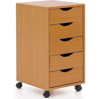 Wohnling Contenitore con 5 Cassetti Faggio - Mobile per Ufficio Wohnling Contenitore con 5 Cassetti Faggio - Mobile per Ufficio