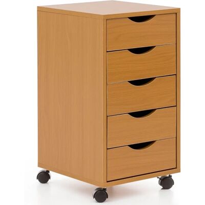 Wohnling Contenitore con 5 Cassetti Faggio - Mobile per Ufficio Wohnling Contenitore con 5 Cassetti Faggio - Mobile per Ufficio