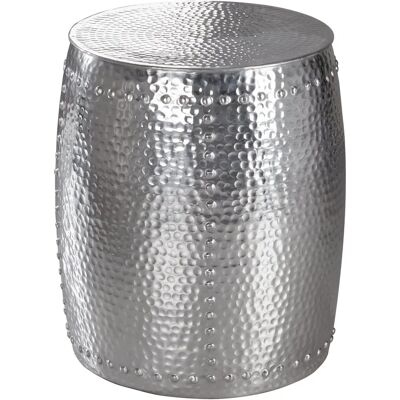 FineBuy Aluminium Beistelltisch - Hammered Metall, Orientalischer Stil FineBuy Aluminium Beistelltisch - Hammered Metall, Orientalischer Stil