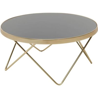 FineBuy Schwarzer Gold Couchtisch Ø 82 cm FineBuy Schwarzer Gold Couchtisch Ø 82 cm