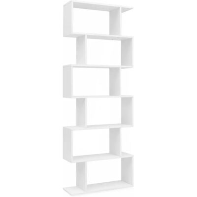 FineBuy Weißes Zickzack Bücherregal - Bücherregal - Modernes Design FineBuy Weißes Zickzack Bücherregal - Bücherregal - Modernes Design