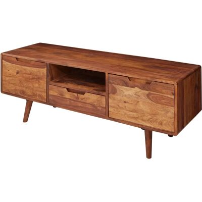 FineBuy Sheesham Lowboard - 135x51x45cm, Landhaus Stil FineBuy Sheesham Lowboard - 135x51x45cm, Landhaus Stil