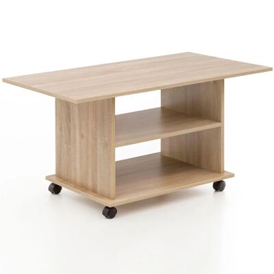 FineBuy Design Couchtisch - 95 x 51 x 54,5 cm Drehbar mit Rollen FineBuy Design Couchtisch - 95 x 51 x 54,5 cm Drehbar mit Rollen