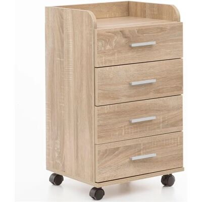 Conteneur de rangement FineBuy - 40x70.5x33cm, 4 tiroirs, Noir - Publicité Conteneur de rangement FineBuy - 40x70.5x33cm, 4 tiroirs, Noir - Publicité