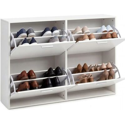 FineBuy Schuhkipper 120x81x24 cm - Biały - 24 pary - Szafka na buty FineBuy Schuhkipper 120x81x24 cm - Biały - 24 pary - Szafka na buty