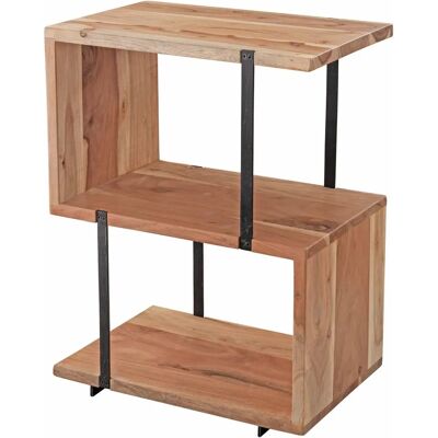 Table d'appoint Wohnling - 45x60x30cm - Acacia solide - Publicité Table d'appoint Wohnling - 45x60x30cm - Acacia solide - Publicité