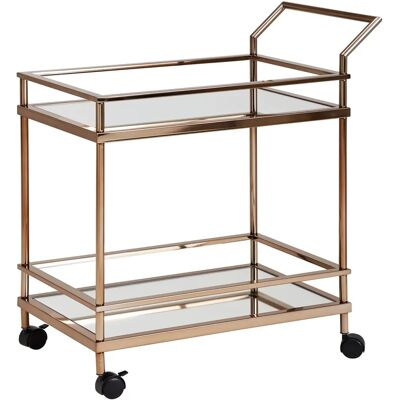 Wohnling Design Dunkles Gold Servierwagen - Beistelltisch Wohnling Design Dunkles Gold Servierwagen - Beistelltisch