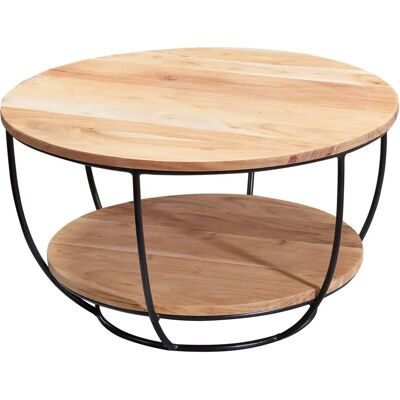FineBuy Okrągły industrialny stolik kawowy - 60x34,5x60 cm FineBuy Okrągły industrialny stolik kawowy - 60x34,5x60 cm