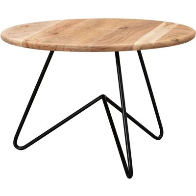 FineBuy Akazien Rund Couchtisch - Wohnzimmertisch FineBuy Akazien Rund Couchtisch - Wohnzimmertisch