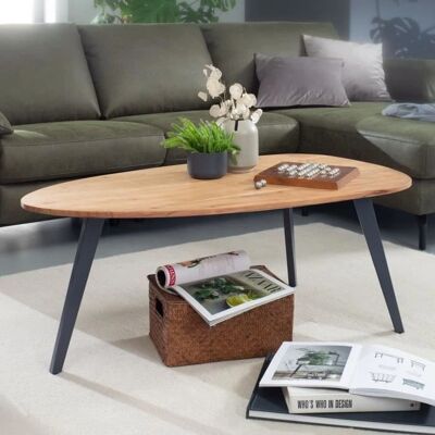 Wohnling Akazien Couchtisch - Modern Nierenform - 110x45x60 cm Wohnling Akazien Couchtisch - Modern Nierenform - 110x45x60 cm
