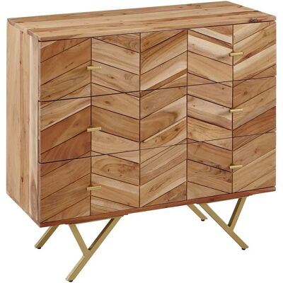 Wohnling Sideboard - Eiche, 3 Fächer - 90x40x86.5 cm Wohnling Sideboard - Eiche, 3 Fächer - 90x40x86.5 cm