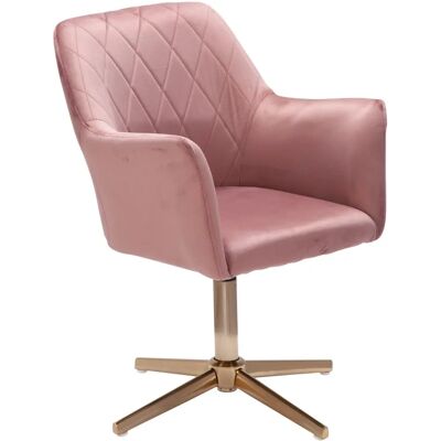 Chaise de bureau rose Wohnling - Réglable en hauteur, pivotante, avec accoudoirs - Publicité Chaise de bureau rose Wohnling - Réglable en hauteur, pivotante, avec accoudoirs - Publicité