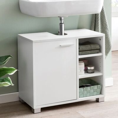 FineBuy Weiß Waschbeckenunterschrank FB51390 60x55x32 cm mit Tür FineBuy Weiß Waschbeckenunterschrank FB51390 60x55x32 cm mit Tür