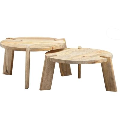 Wohnling Mango Massivholz Couchtisch-Set - 2 Stück Wohnling Mango Massivholz Couchtisch-Set - 2 Stück