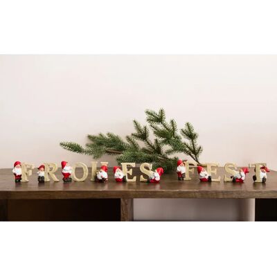 MYFLAIR MÖBEL & ACCESSOIRES Weihnachtsdeko Schriftzug - Rot, 2,5x4,5x5,5cm MYFLAIR MÖBEL & ACCESSOIRES Weihnachtsdeko Schriftzug - Rot, 2,5x4,5x5,5cm