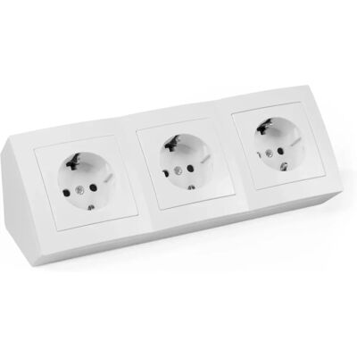 Enchufe de mesa McPower - 3 tomas - Blanco Enchufe de mesa McPower - 3 tomas - Blanco