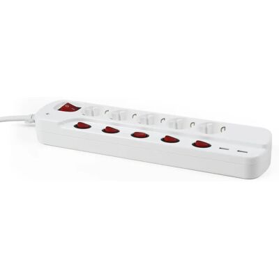 MCPOWER 5-fach Steckdosenleiste mit USB - Mehrfachstecker MCPOWER 5-fach Steckdosenleiste mit USB - Mehrfachstecker