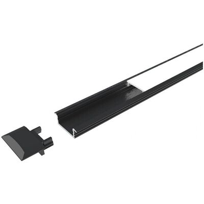 HS ROWE - Perfil LED Cannellino c Negro L3M alu - Perfil de LED HS ROWE - Perfil LED Cannellino c Negro L3M alu - Perfil de LED