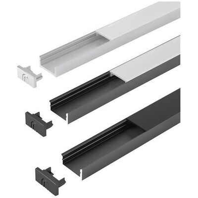 Halemeier - ChannelLine D - Negro - L3M - Perfil de canal LED Halemeier - ChannelLine D - Negro - L3M - Perfil de canal LED