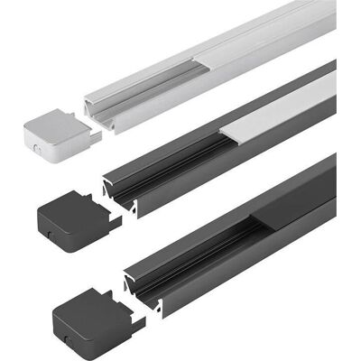 Hs Rowe G1 Perfil Negro Opal - Sistema de iluminación empotrada/superficial Hs Rowe G1 Perfil Negro Opal - Sistema de iluminación empotrada/superficial