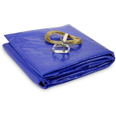 POOL - 200 g/m² blau/schwarz - Ø5,00 m Rundpool - Abdeckplane POOL - 200 g/m² blau/schwarz - Ø5,00 m Rundpool - Abdeckplane