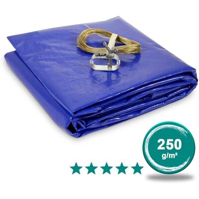 POOL - Rundbecken Abdeckplane - blau/schwarz - Poolabdeckung POOL - Rundbecken Abdeckplane - blau/schwarz - Poolabdeckung