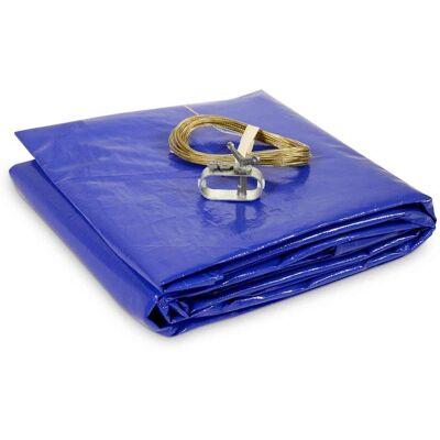 POOL - Total Rundbecken Abdeckplane 250 g/m² - blau/schwarz - Ø 5.00 m - Poolabdeckung POOL - Total Rundbecken Abdeckplane 250 g/m² - blau/schwarz - Ø 5.00 m - Poolabdeckung