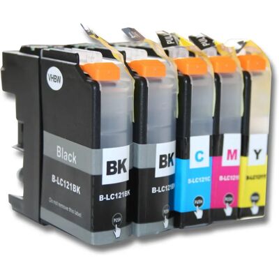 vhbw cartouches d'encre Brother - Pack de 5 avec puces - Publicité vhbw cartouches d'encre Brother - Pack de 5 avec puces - Publicité