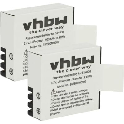 vhbw Batterie pour Caméra VR - 900mAh, 3.7V, Li-Polymer - Batterie pour Appareil Photo vhbw Batterie pour Caméra VR - 900mAh, 3.7V, Li-Polymer - Batterie pour Appareil Photo