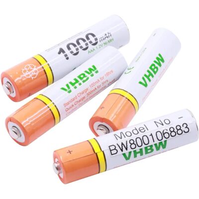 vhbw 4x AAA Micro Batterie - Compatible avec Téléphone Fixe - NiMH vhbw 4x AAA Micro Batterie - Compatible avec Téléphone Fixe - NiMH