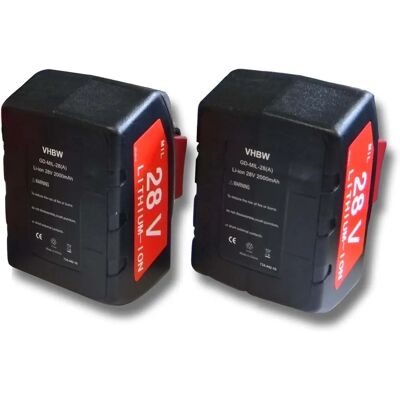 VHBW - 2x Batteria per strumenti Milwaukee V28 - 28V Li-Ion VHBW - 2x Batteria per strumenti Milwaukee V28 - 28V Li-Ion