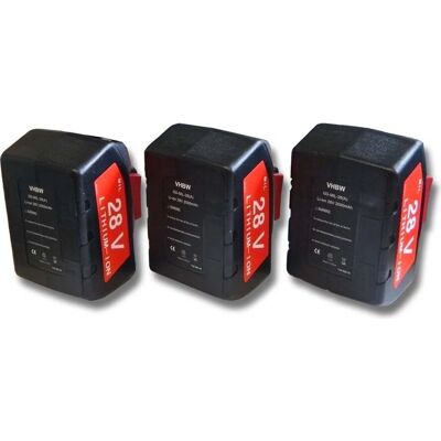 Vhbw 3x Batteria per Utensili Milwaukee - 28V 2000mAh Li-Ion Vhbw 3x Batteria per Utensili Milwaukee - 28V 2000mAh Li-Ion