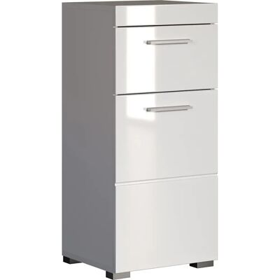Armoire de salle de bain Amanda de Trendteam en blanc brillant - Solution de rangement moderne - Publicité Armoire de salle de bain Amanda de Trendteam en blanc brillant - Solution de rangement moderne - Publicité