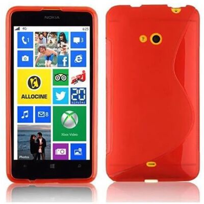Cadorabo Ultra dünner TPU-Handyhülle für Nokia Lumia 625 - Inferno Rot Cadorabo Ultra dünner TPU-Handyhülle für Nokia Lumia 625 - Inferno Rot