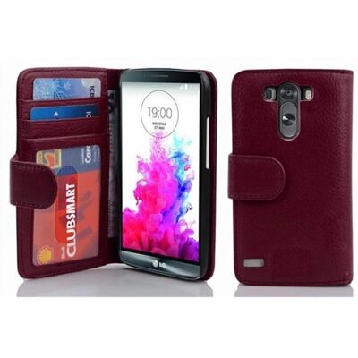 Cadorabo LG G3 Hülle - Bordeaux Lila - Schützendes Buch-Design Cadorabo LG G3 Hülle - Bordeaux Lila - Schützendes Buch-Design