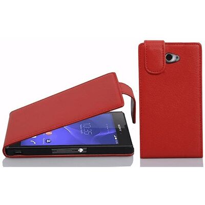 Sony Xperia M2 - Étui Flip Rouge - Cuir Synthétique Résistant - Publicité Sony Xperia M2 - Étui Flip Rouge - Cuir Synthétique Résistant - Publicité