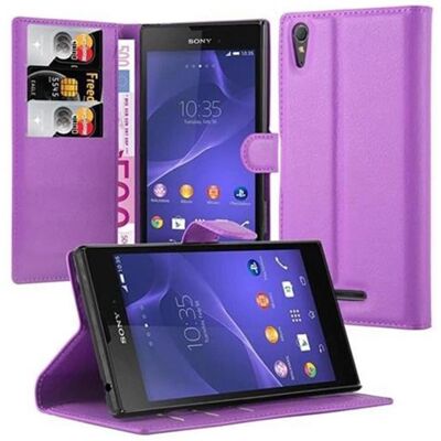 Coque de protection Sony Xperia - Fentes pour cartes et support - Violet - Publicité Coque de protection Sony Xperia - Fentes pour cartes et support - Violet - Publicité
