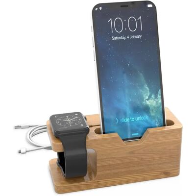 Oppo A53 Bambus-Ladestation - Universal Dock für Smartphones & Smartwatches Oppo A53 Bambus-Ladestation - Universal Dock für Smartphones & Smartwatches