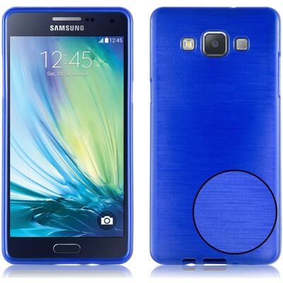 Capa TPU Ultra Fina para Samsung Galaxy A5 2015 - Azul Escovado - Proteção Traseira Capa TPU Ultra Fina para Samsung Galaxy A5 2015 - Azul Escovado - Proteção Traseira
