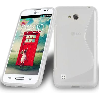 Cadorabo LG L50 TPU Hülle Schutzhülle - S-Line Design HALB TRANSPARENT Cadorabo LG L50 TPU Hülle Schutzhülle - S-Line Design HALB TRANSPARENT